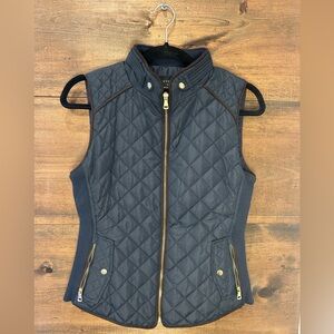 Love Tree Quilted Navy Vest - Size Small